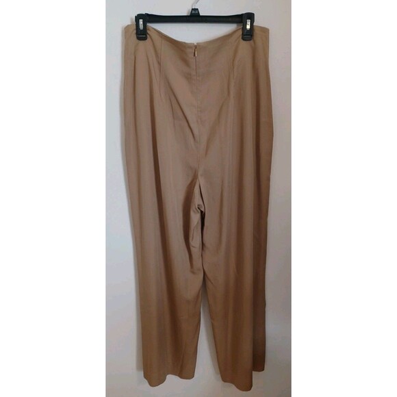 Antonio Melani Pants Womens 12 Tan Wide Leg Dress Trousers Casual Relaxed - Picture 5 of 8